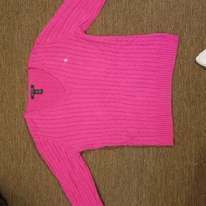 Size large, pink Ralph Lauren cotton sweater